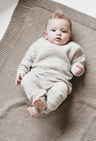 Hand knit cotton blanket