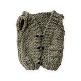 Knitted sleeveless cardigan